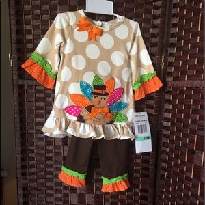 Thanksgiving 2 Piece Toddler Outfit.